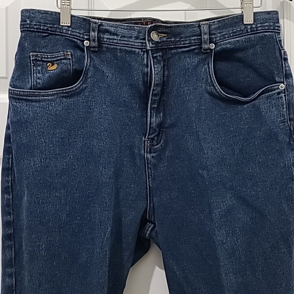 Gloria Vanderbilt VINTAGE Dark Blue Jeans with Gold Stitching, Like NEW! - Picture 4 of 10
